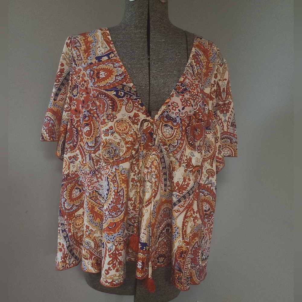 SHEIN BOHO PAISLEY PRINT TOP